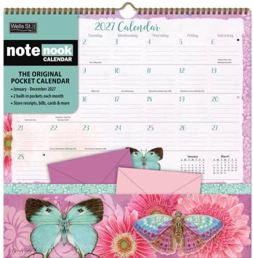 Butterflies 2027 Note Nook Wall Calendar