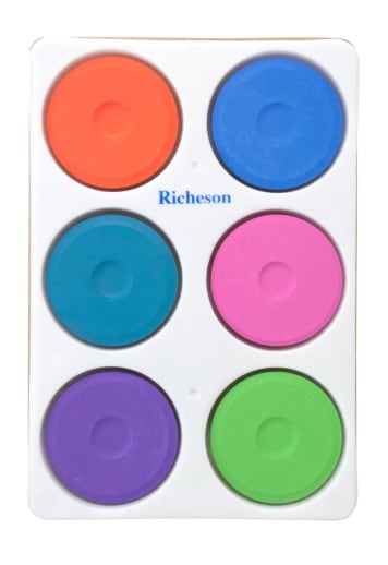 Tempera Blocks 6 Secondary Colors in Tray