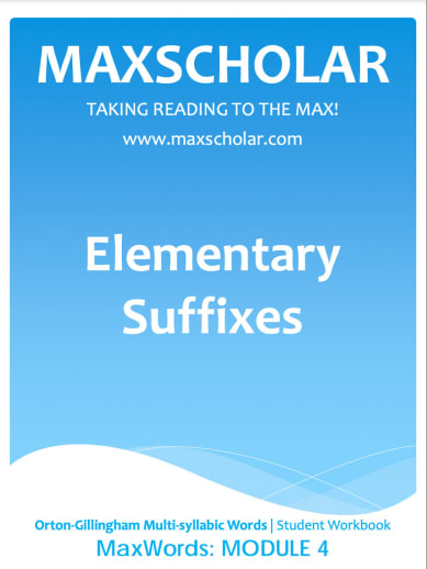 MaxScholar Elementary Suffixes Workbook