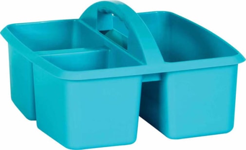 Teal Plastic Storage Caddies