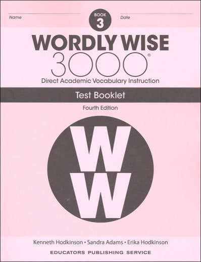 Wordly Wise 3000 Book 3 Test Book, 4th Edition