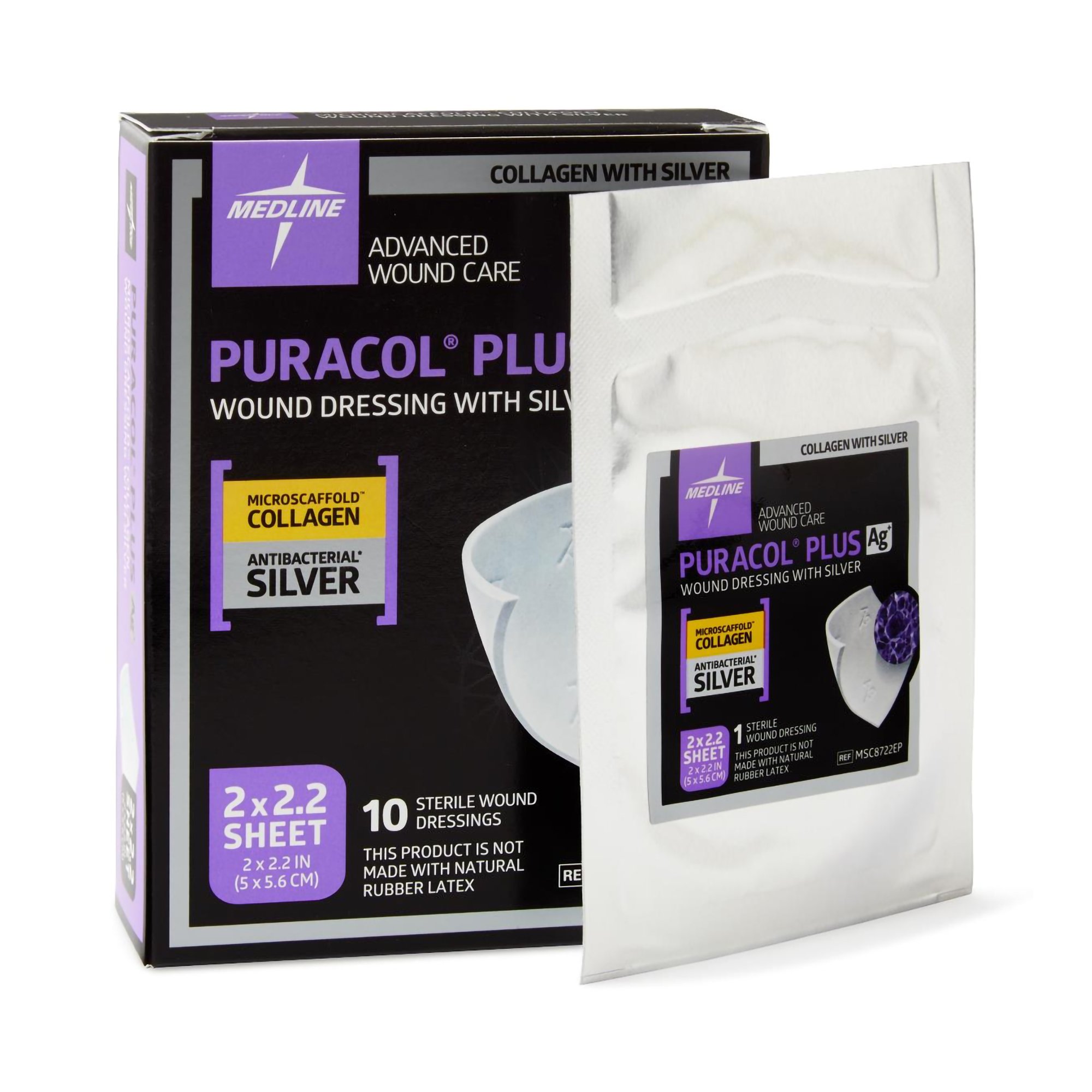 Puracol Plus AG Collagen Dressing with Silver, 2 x 2 Inch MK 873561