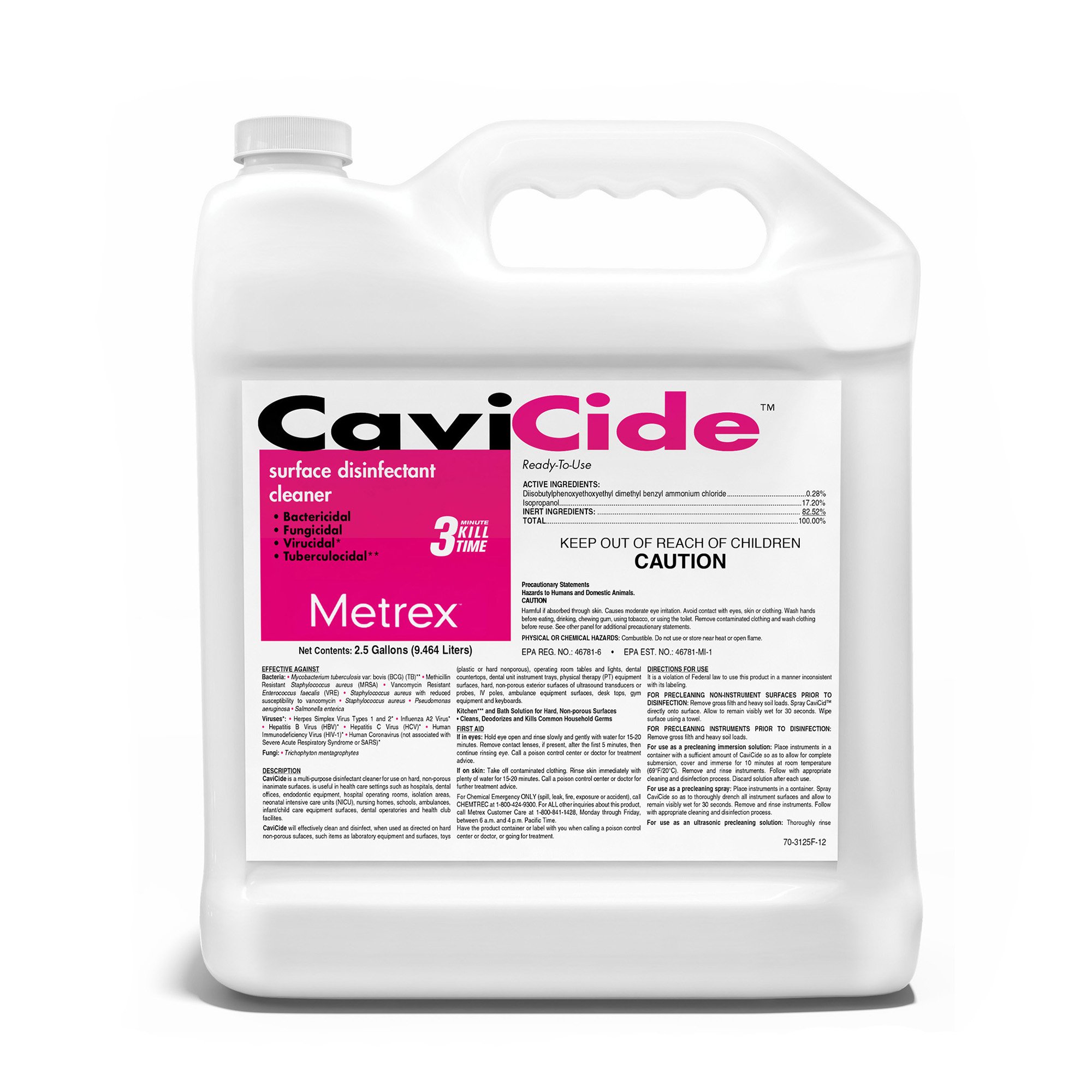 CaviCide Surface Disinfectant, Alcohol Based, 2.5-gallon jug MK 1043861
