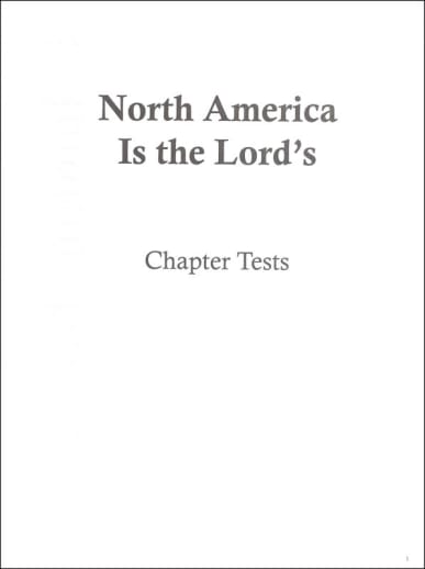 Social Studies 500 North America Chapter Tests