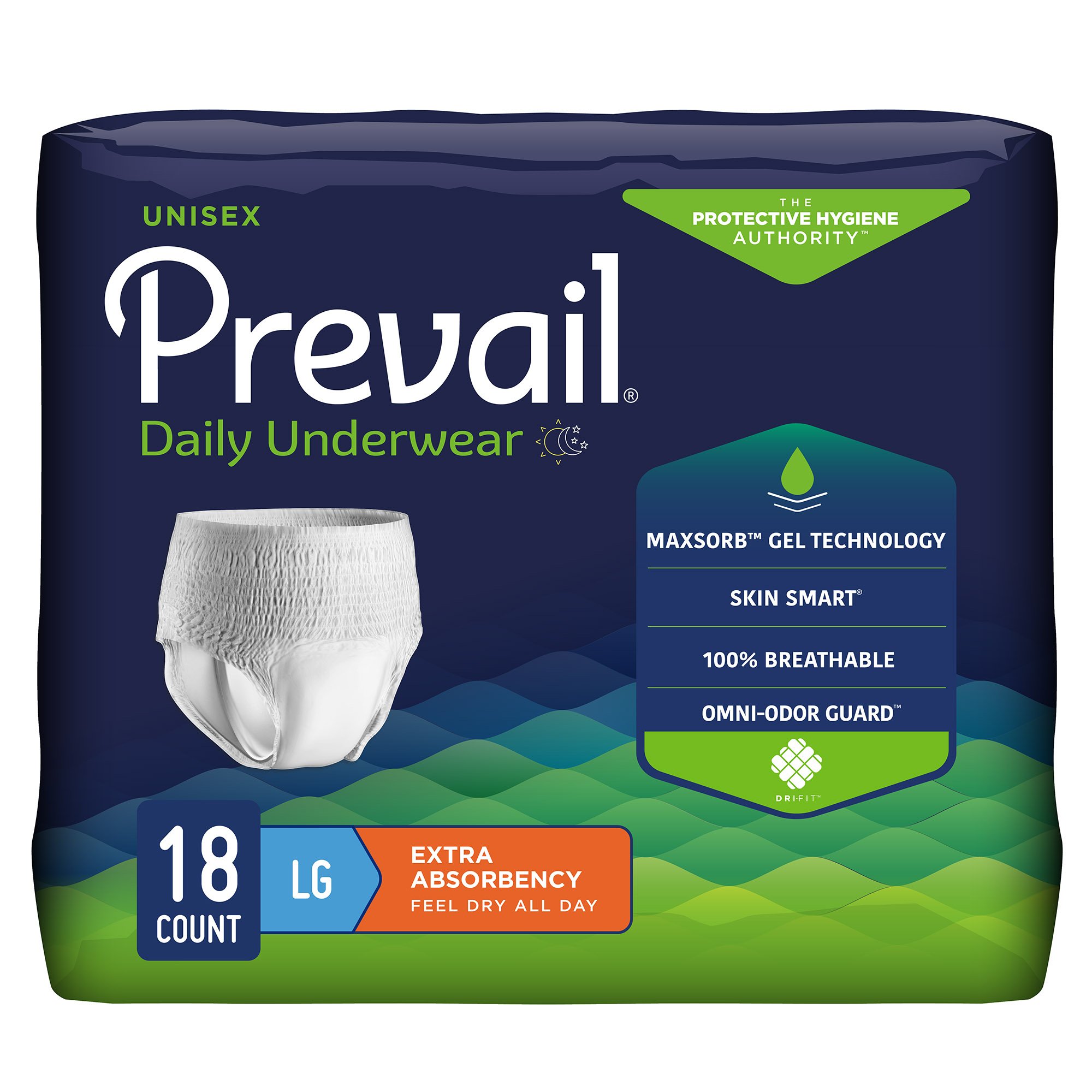 Prevail Daily Underwear Extra Absorbent Underwear, Large MK 402957