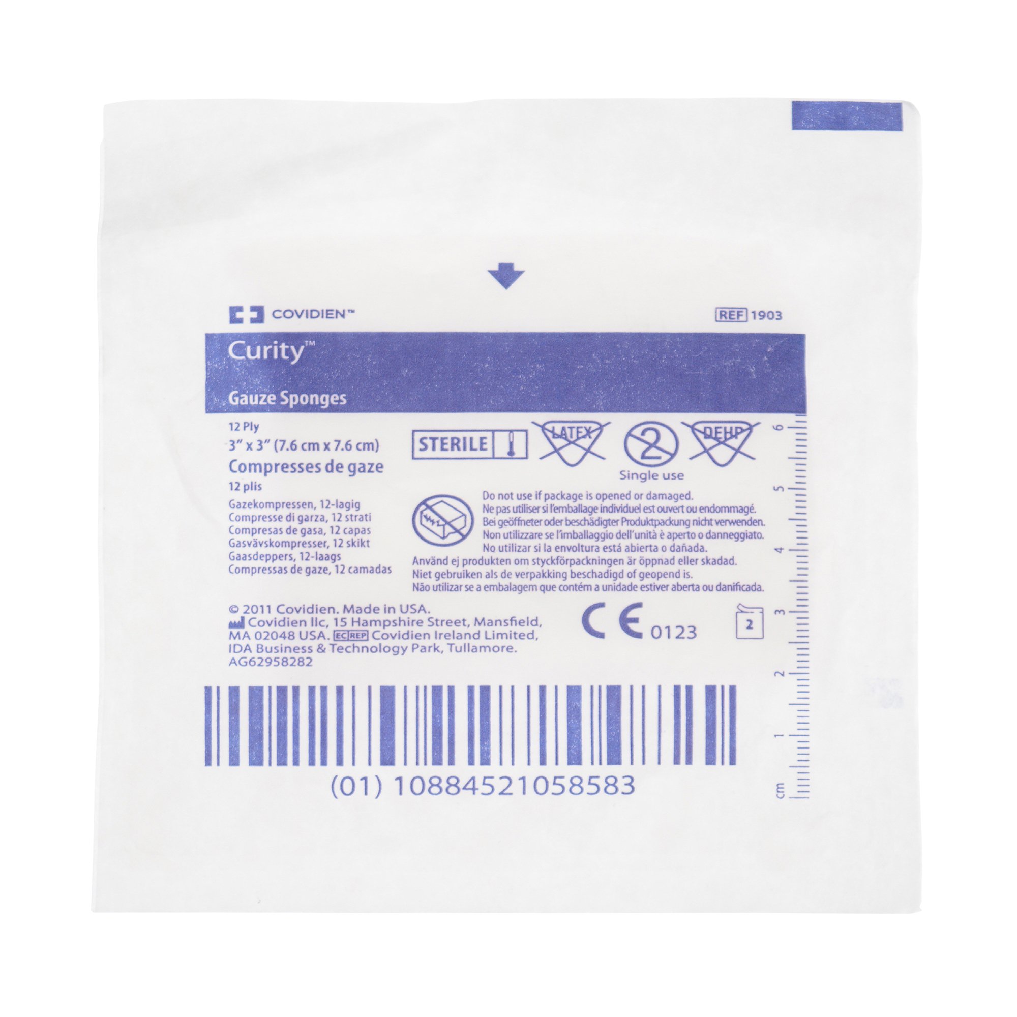 Curity Sterile USP Type VII Gauze Sponge, 3 x 3 Inch, 12-Ply MK 684059