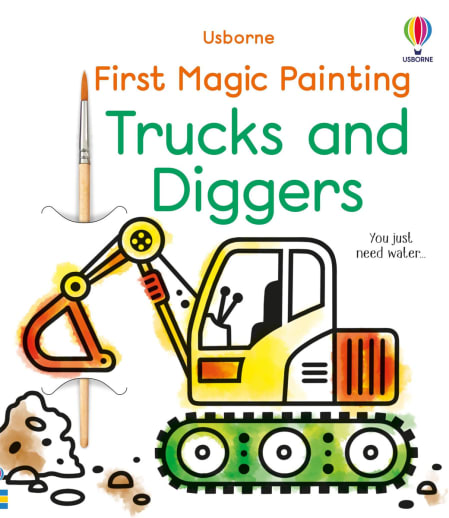 First Magic Painting Book - Trucks and Diggers