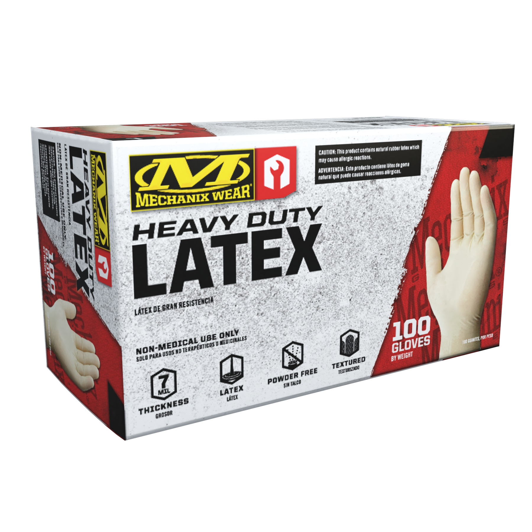 7 Mil Heavy Duty Latex Gloves (Pack of 100)