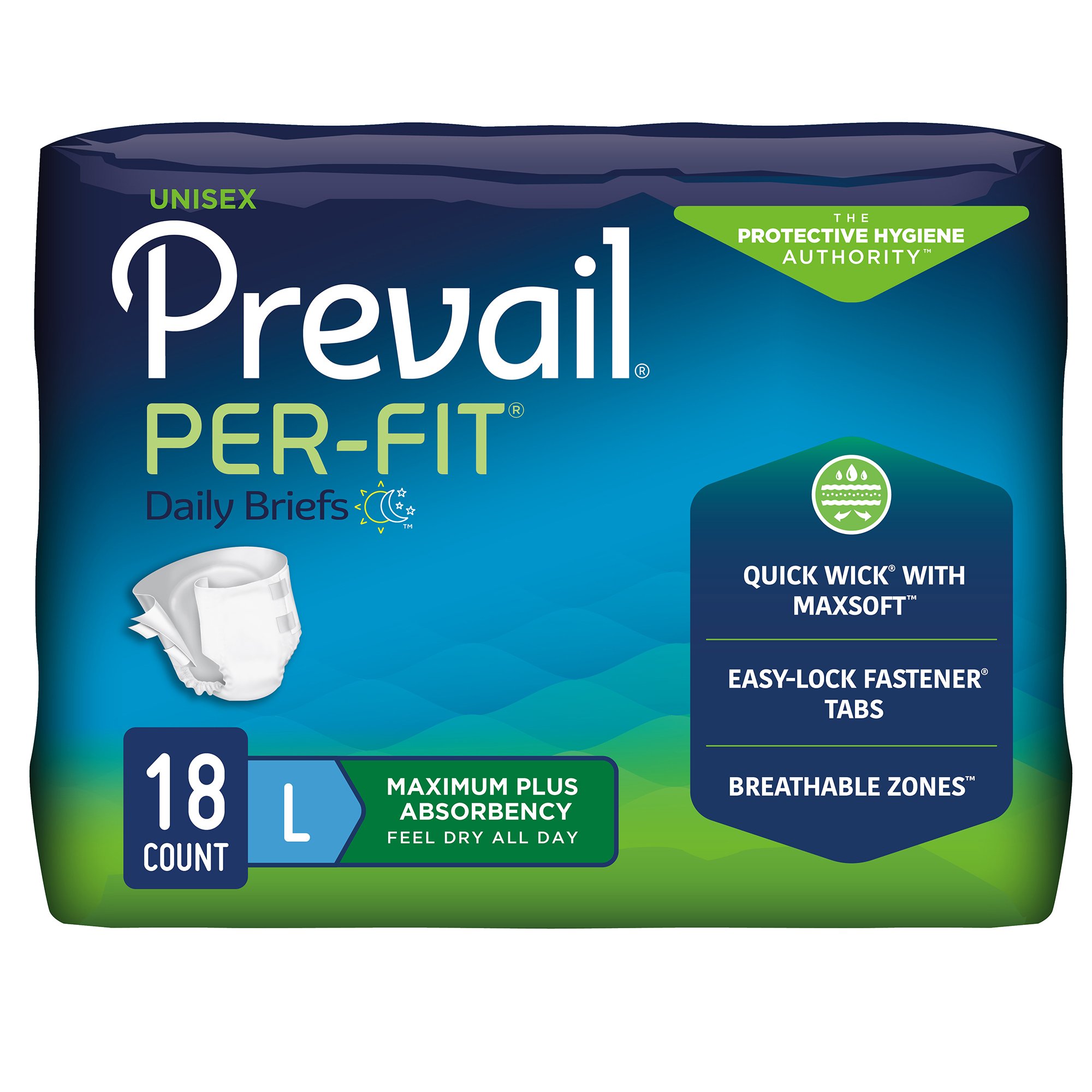 Prevail Per-Fit Maximum Incontinence Brief, Large MK 554691
