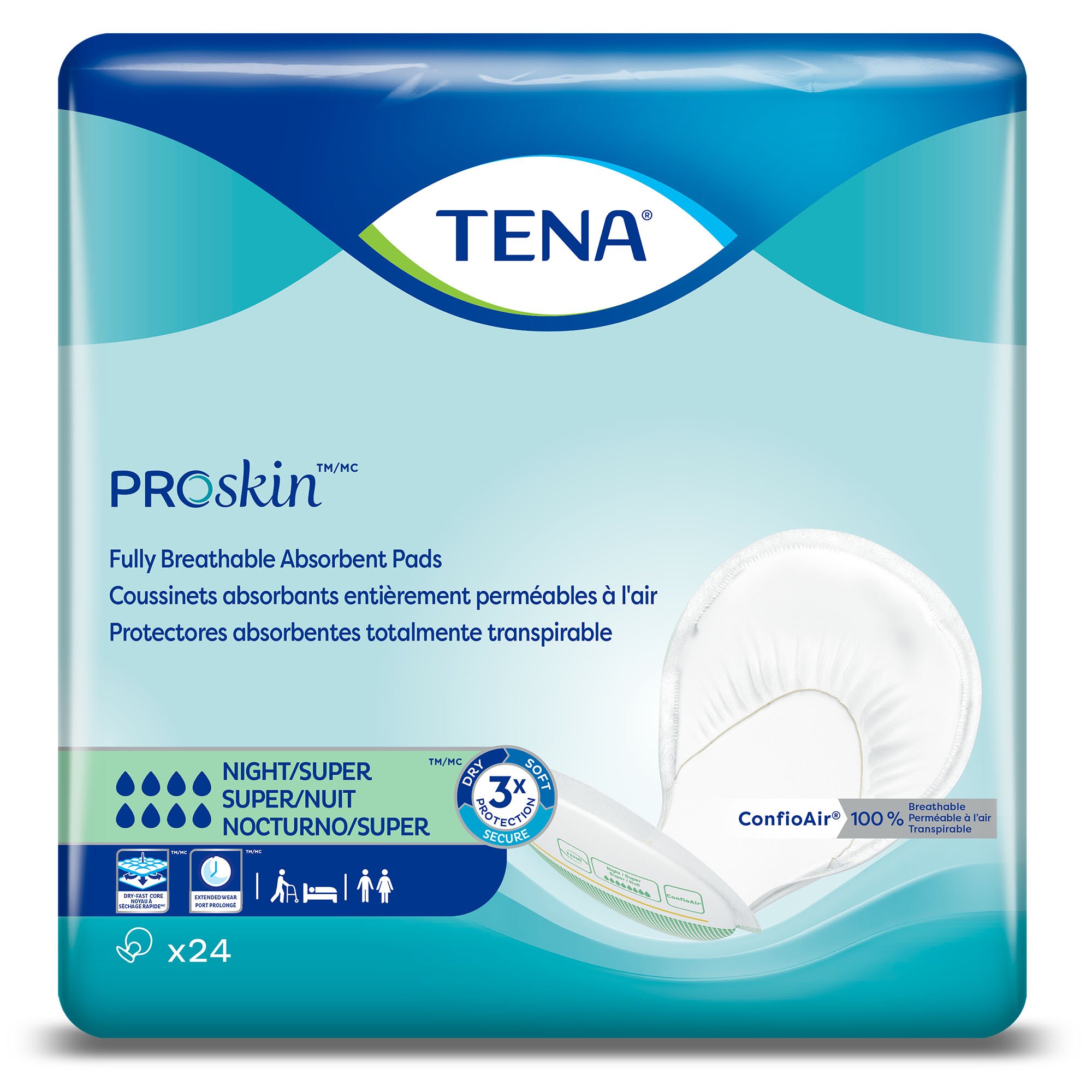 Tena ProSkin Night Super Fully Breathable Absorbent Pads MK 285956