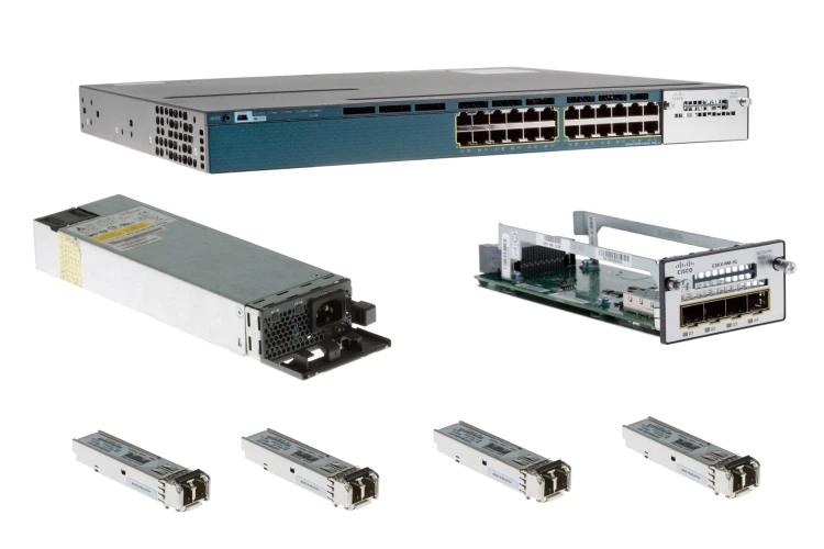 Cisco 3560X Series 24 Port PoE+ Deployment Kit, WS-C3560X-24P-S, Refurbished, Original