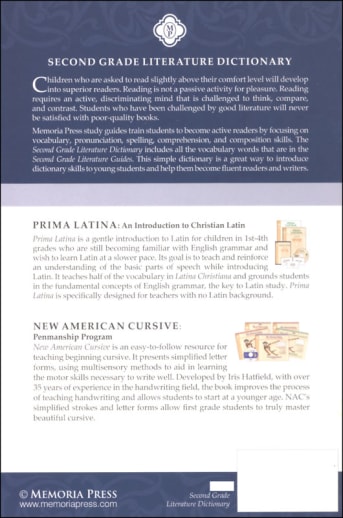 Second Grade Literature Dictionary, Second Edition