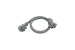 3Ft Heavy Duty Air Conditioner Extension Cord, 14/3 SPT-3, Right Angle Plug, 15A/125V – Gray