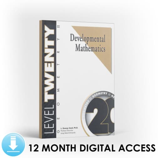 Developmental Math: Level 20 Student Workbook | Geometry 2: Two-Dimensional Figures (12 Month Access)