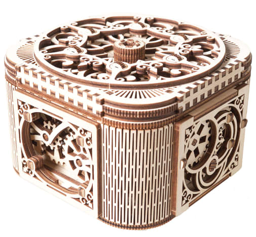 Ugears 3D Wooden Mechanical Model Treasure Box