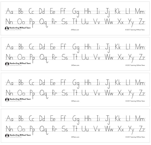 Print Alphabet Desk Strips (4 per pack)