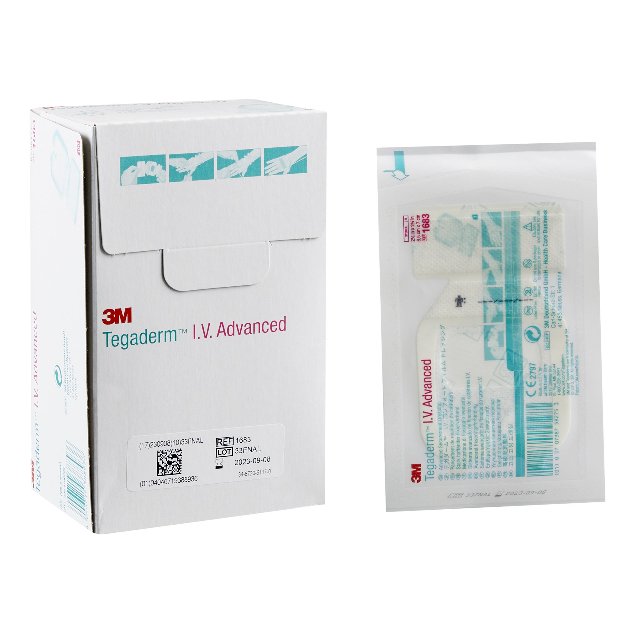 3M Tegaderm IV Advanced Securement Dressing, 2 x 2 Inch MK 761469