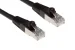 Cat6 Shielded Ethernet Patch Cable, Half-moon Boot, 75 ft, Black