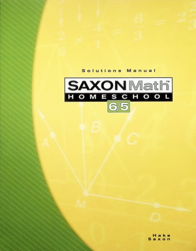 Saxon Math 6/5 Homeschool Solutions Manual (3rd Edition)