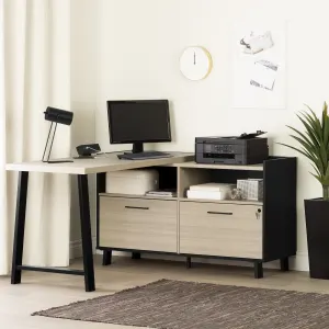 L-Shaped Desk with Power Bar
