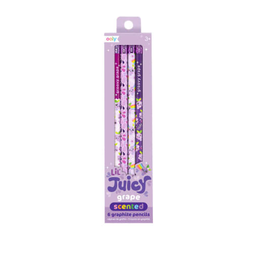Lil Juicy Scented Graphite Pencils - Grape (set of 6)