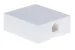 RJ12 Single Port Surface Mount Jack White
