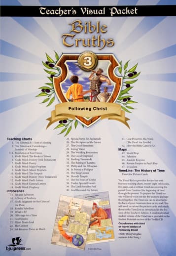 BJU Press Bible Truths 3 Visual Packet 4th Edition