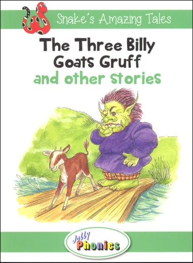 Jolly Phonics Decodable Readers Level 3 Snake's Amazing Tales - Three Billy Goats Gruff and other stories
