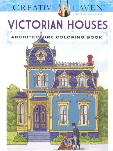 Victorian Houses Architecture Coloring Book (Creative Haven)