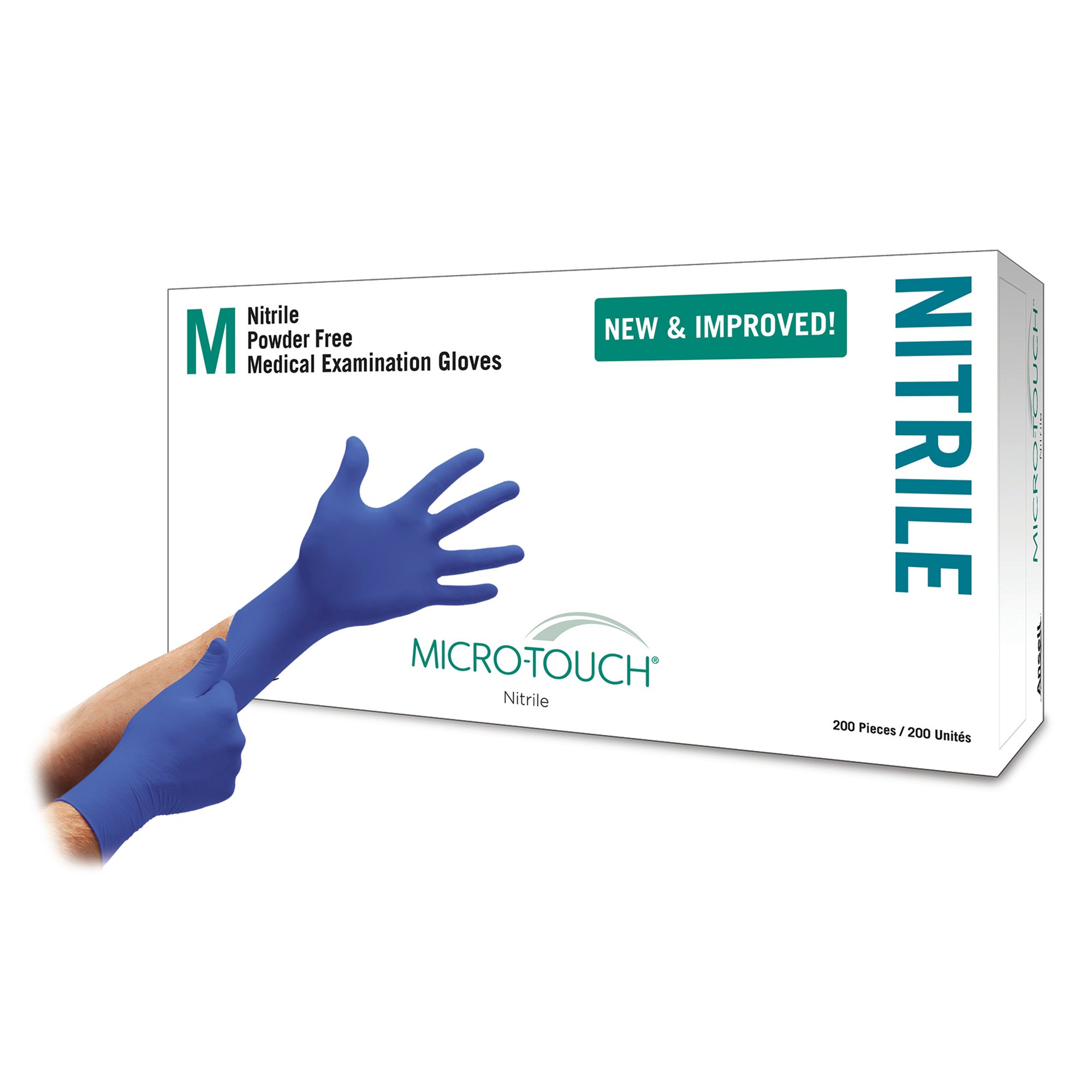 Micro-Touch Nitrile Exam Glove, Medium, Blue MK 703151