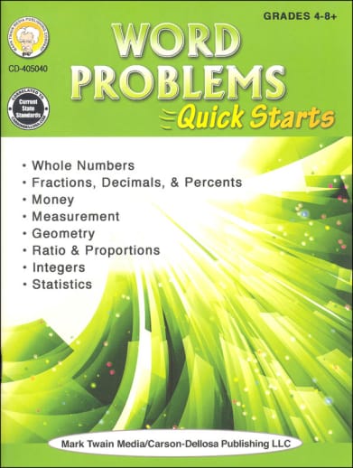 Word Problems Quick Starts (Math Quick Starts)