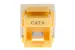Cat6 RJ45 110 Type Keystone Jack, Yellow