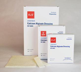 Alginate Dressing ZeniFIBER Calcium Alginate 4 X 5 Inch Rectangle MK 1132659