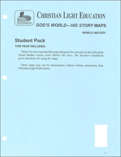 God's World - His Story Student Maps | Christian Light