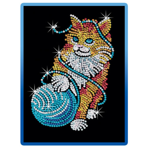 Sequin Art White Cat