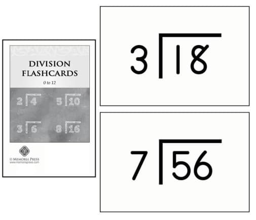 Memoria Press Division Flashcards: 0 to 12