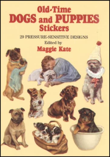 Old Time Dogs & Puppies Small Format Stickers