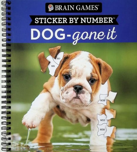 Sticker By Number: Dog-Gone It (Brain Games) 52 pages