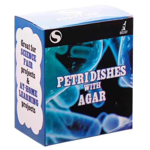 Plastic Petri Dish, Set of 3 w/ Agar