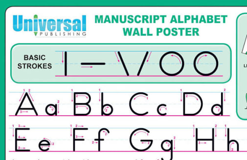 Universal Manuscript Wall Poster (34" x 22")