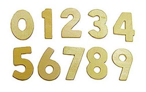 Wood Numbers Set 1"
