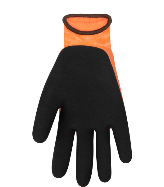 HydroFlector&trade; Lined Waterproof Hi-Vis Orange Thermal Knit Shell & Double-Coated Latex, Orange, large