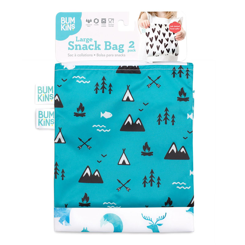 Bumkins Reusable Snack Bag Large 2-pack