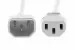 AC Power Cord, C13 to C14, 18 AWG, 10ft, White