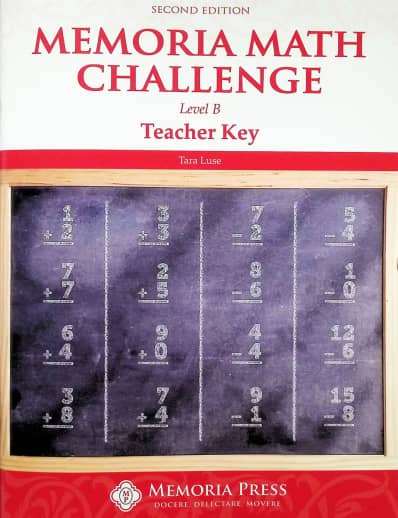 Memoria Math Challenge: Level B Teacher Key (2nd Edition)