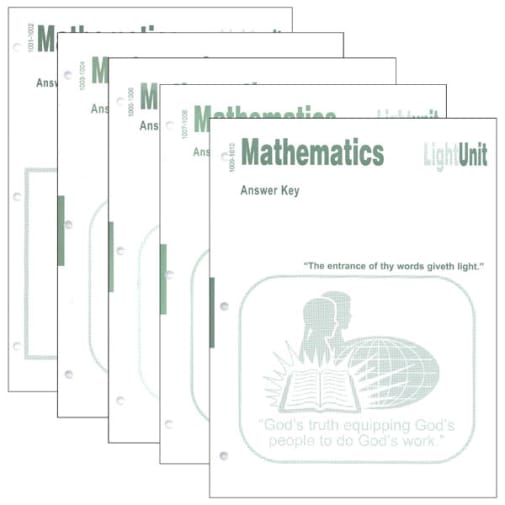 Geometry LightUnit Answer Key Set 1001-1010