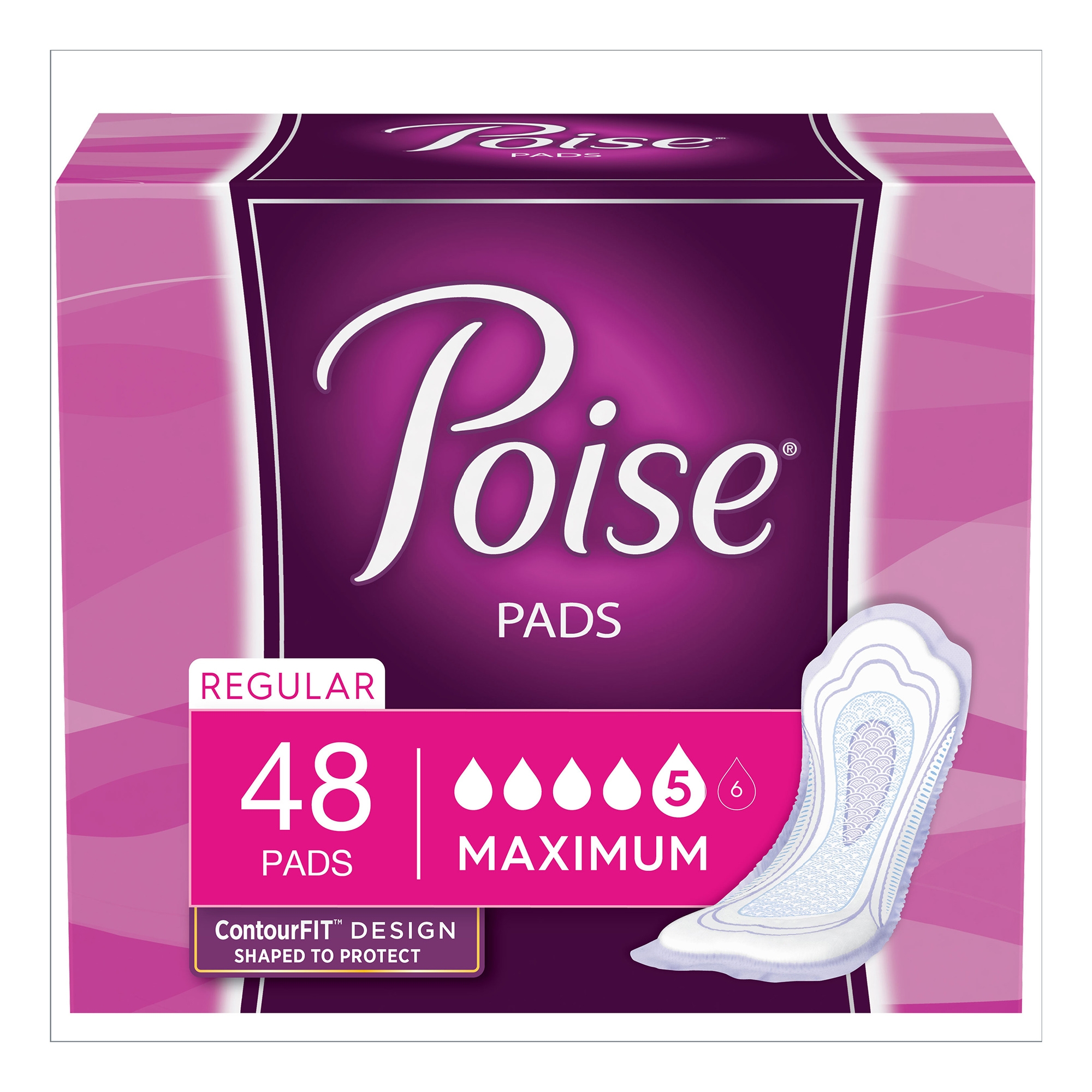 Poise Maximum Absorbency Bladder Control Pad, Regular Length MK 1163800