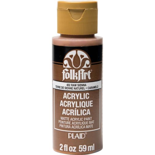 Folkart Color Acrylic Paint Raw Sienna - 2oz
