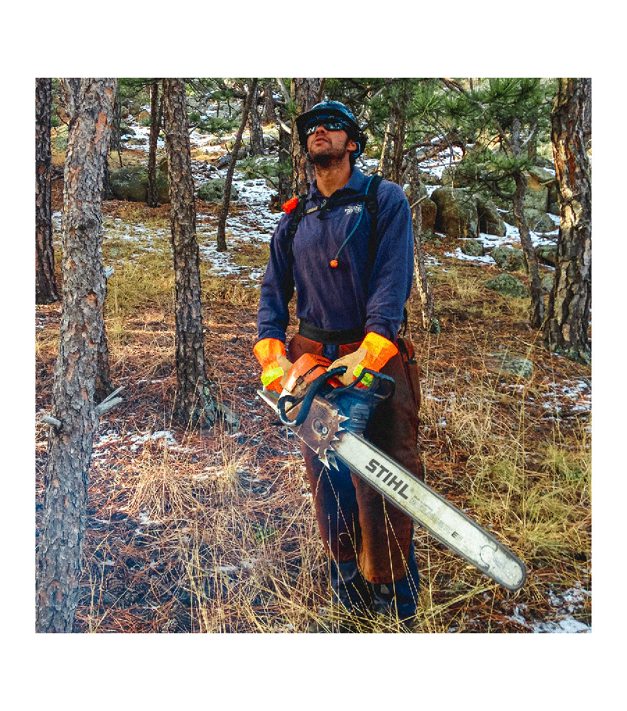 Hi-Vis Orange & Grain Pigskin Palm with Safety Cuff, Orange, large image number 3