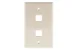 Keystone Wall Plate, 2 Port, Beige / Ivory